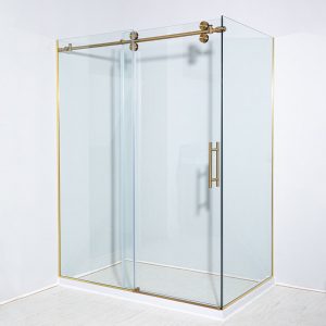 Frameless Single Sliding Door with Return Panel